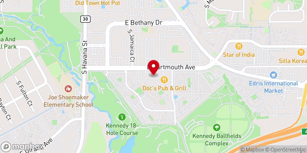 Map showing location of Winners Chapel International Denver Colorado