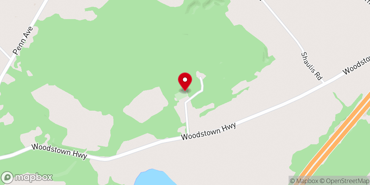 Map showing location of Hopewell Church