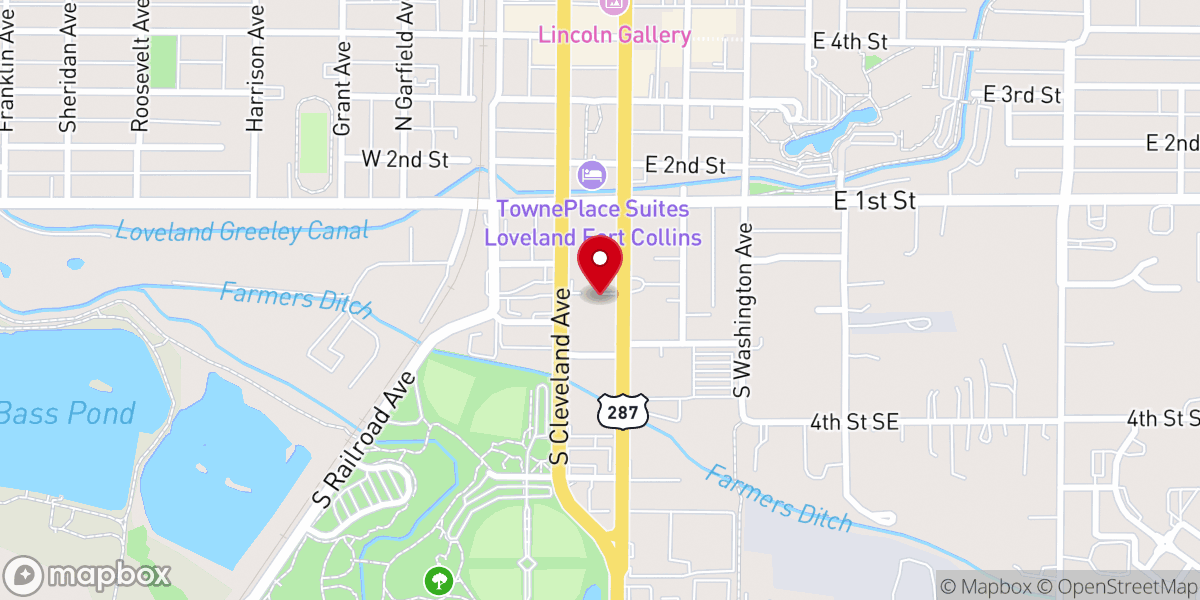 Map showing location of Iglesia Mundo Pentecostal de Loveland