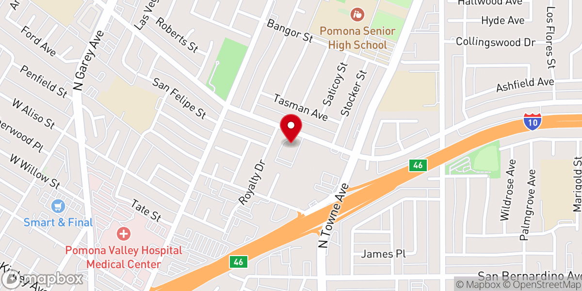 Map showing location of Patria Church Pomona