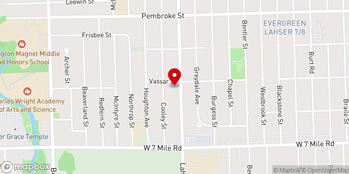 Map showing location of ELIM Baptist Church