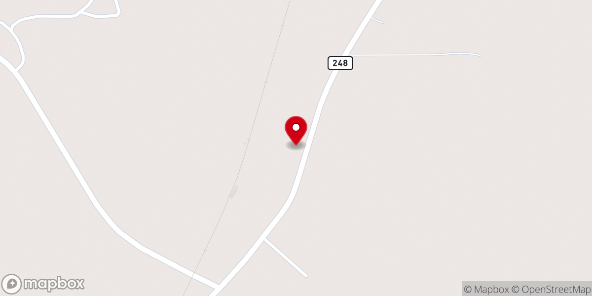 Map showing location of Damascus Baptist Church