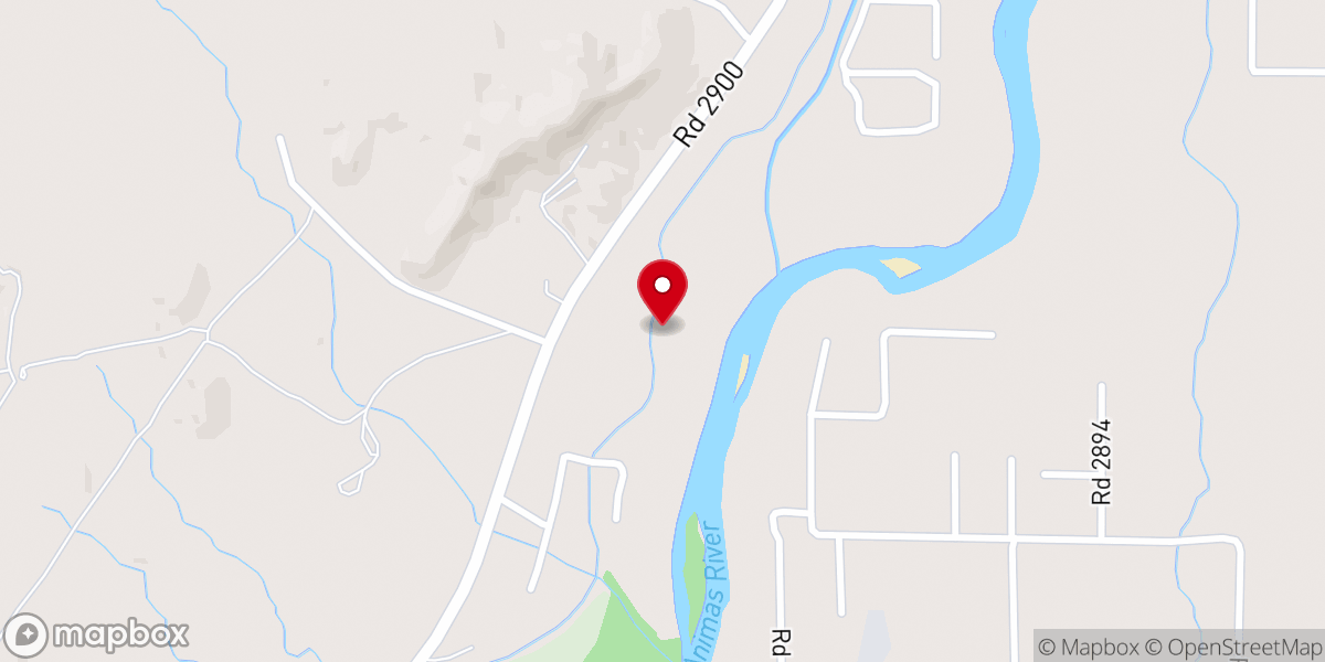 Map showing location of Assembly of God Church