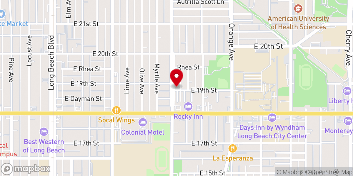 Map showing location of Grace Memorial Baptist Church
