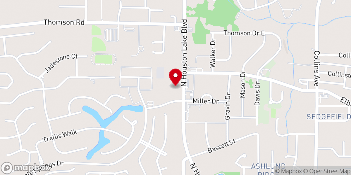 Map showing location of Trinity Baptist Church