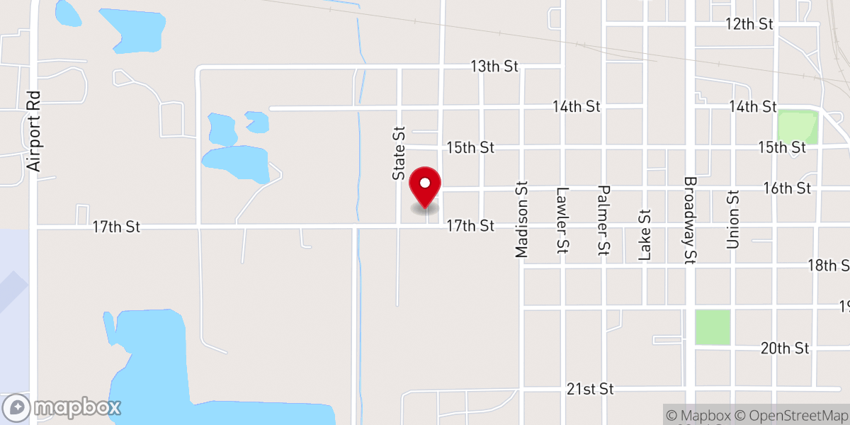 Map showing location of Grace Church