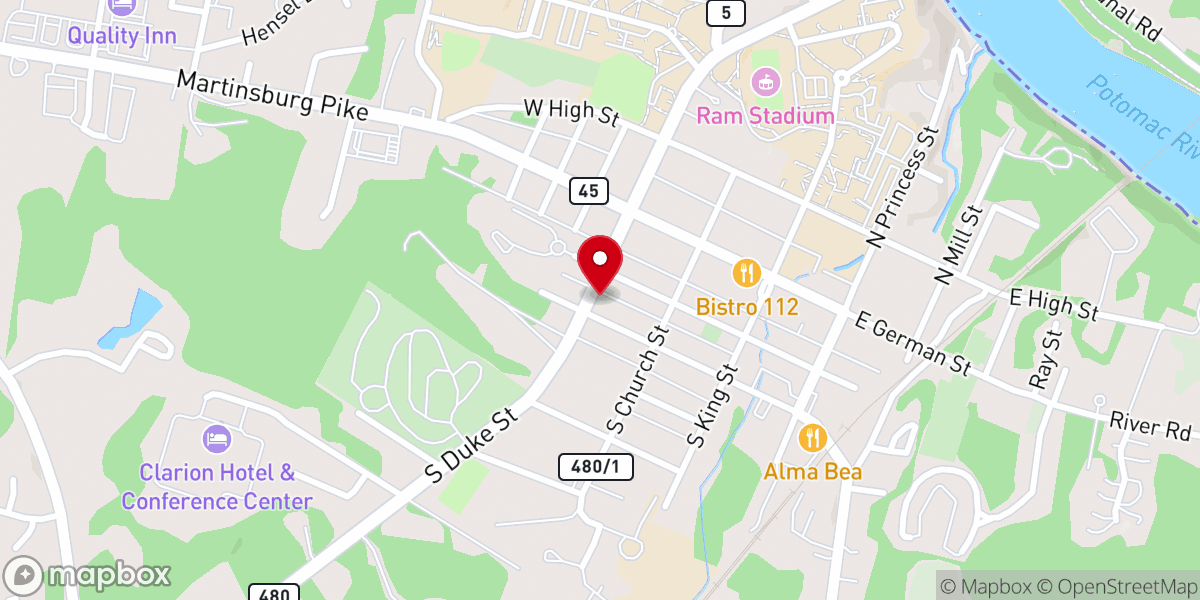 Map showing location of The Shepherdstown Chronicle