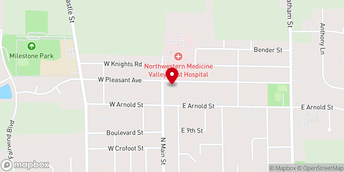 Map showing location of Salem Evangelical Lutheran Church