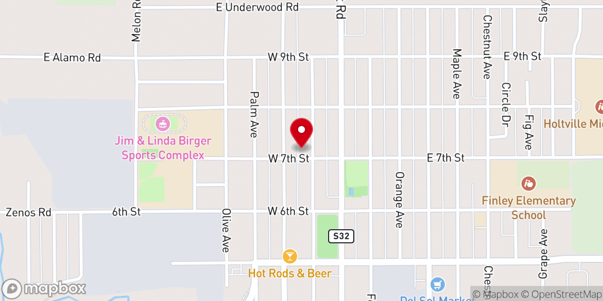 Map showing location of S.I. Church Imperial Valley
