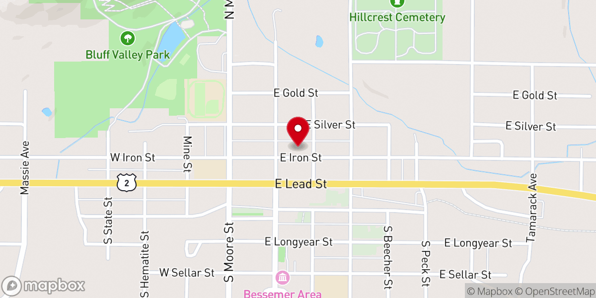 Map showing location of Saint Sebastian Catholic Church, Bessemer