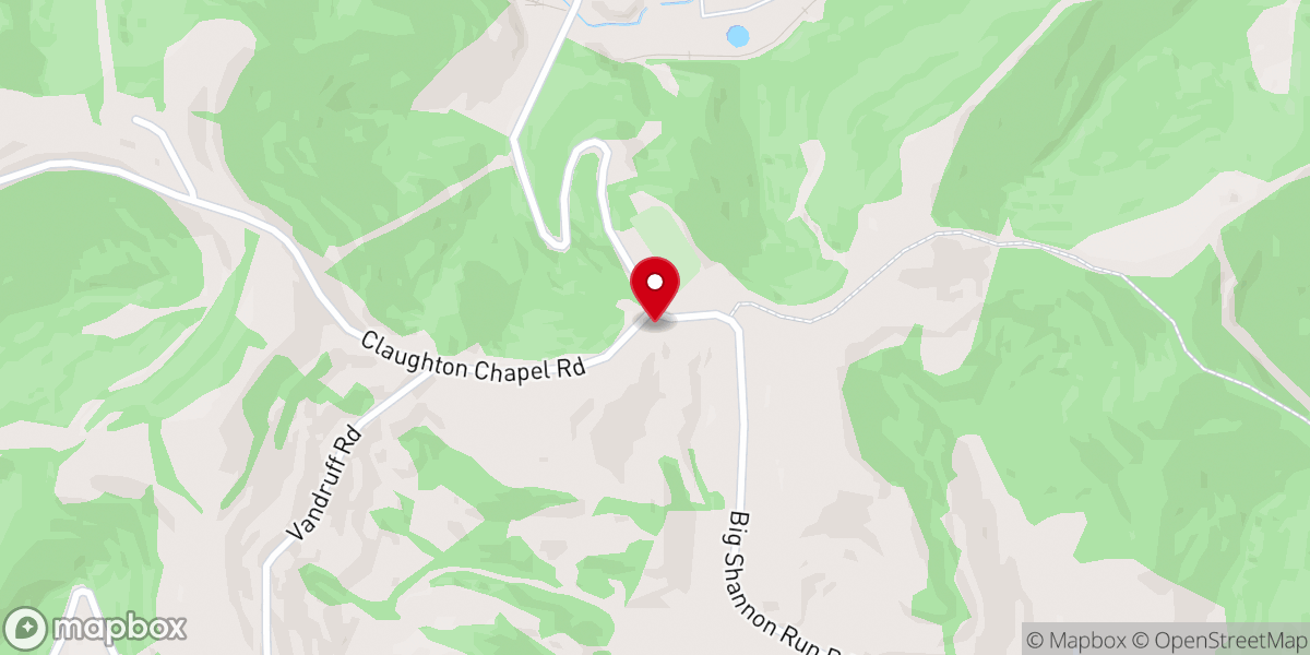 Map showing location of Claughton Chapel United Methodist Church