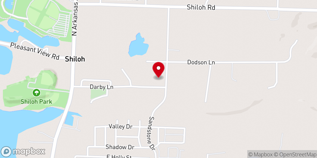 Map showing location of Darby Lane Baptist Church