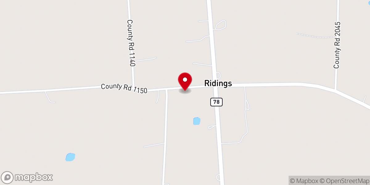 Map showing location of Corinth Baptist Church