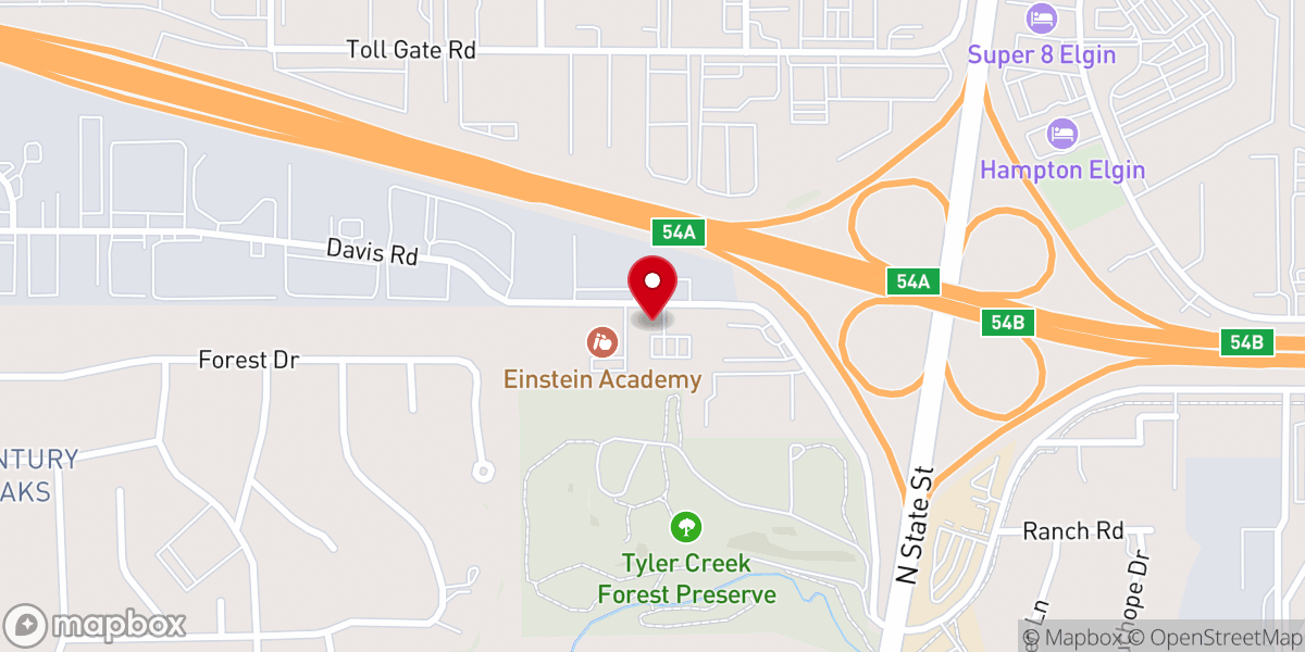 Map showing location of Ministerios Elohim Elgin Illinois