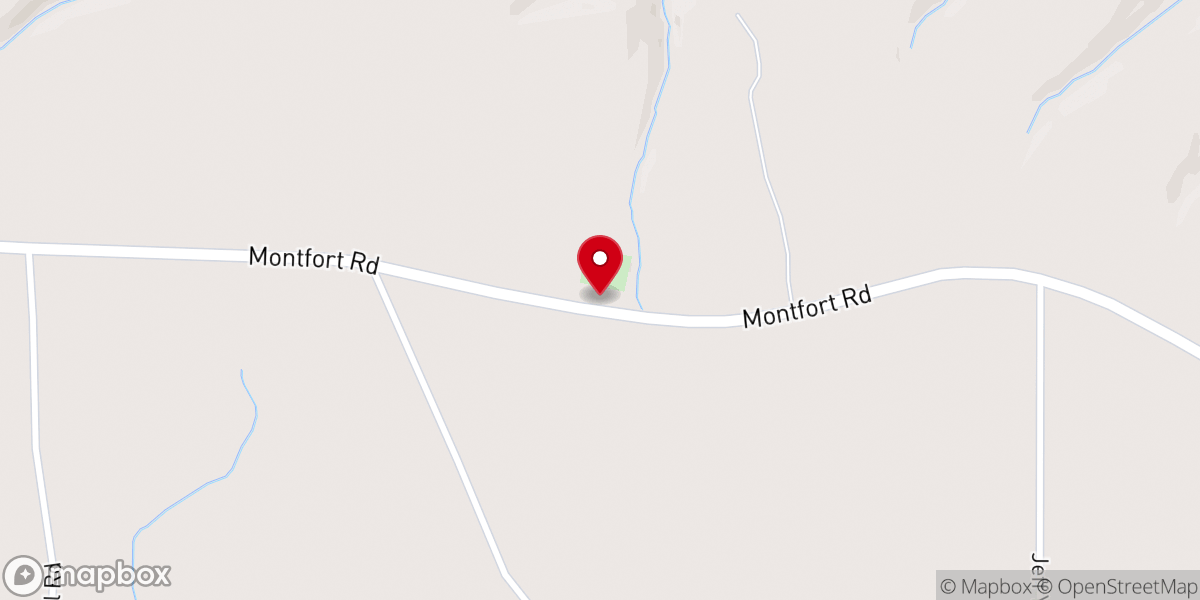 Map showing location of Rocky Mt Baptist Church