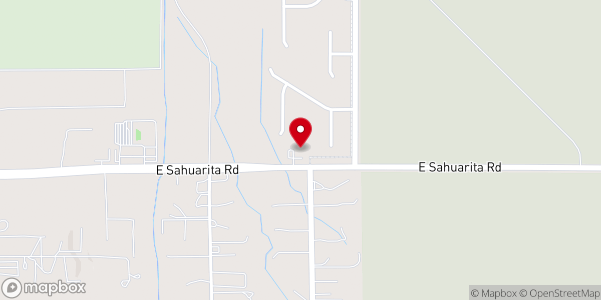 Map showing location of Sahuarita Baptist Church