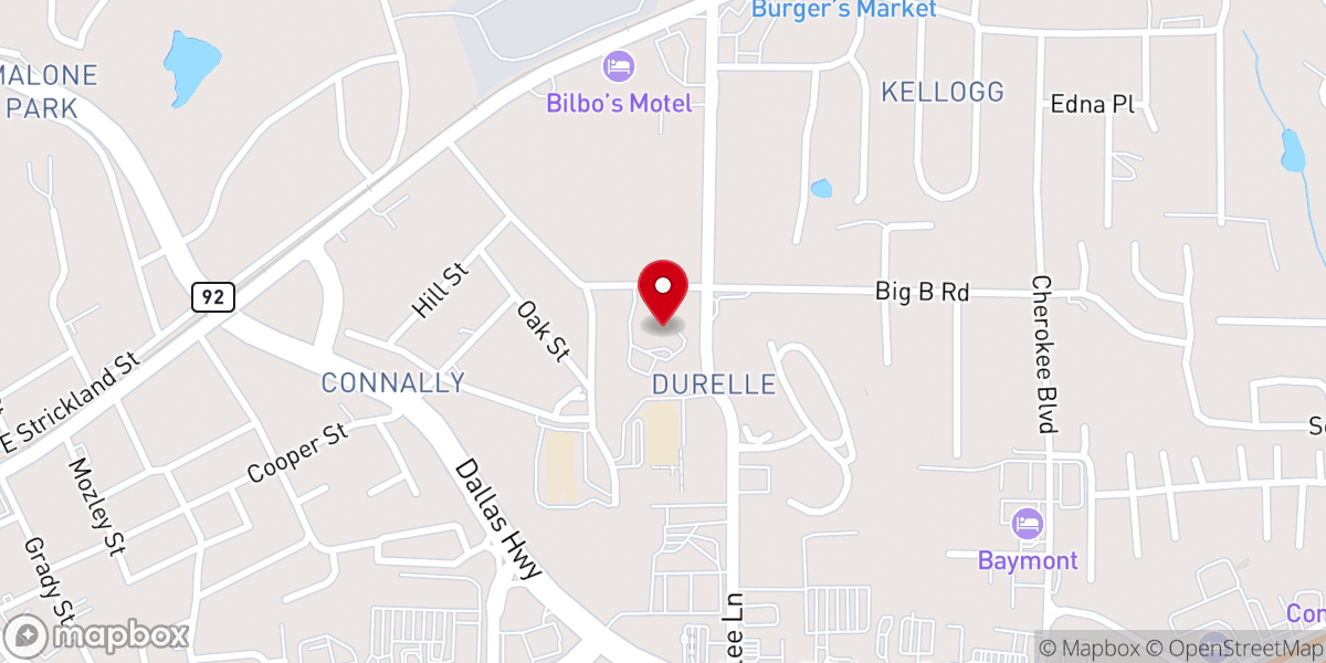 Map showing location of Douglasville Church Of Christ