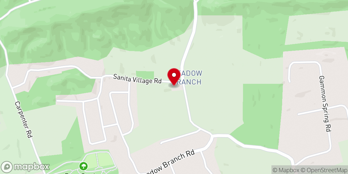 Map showing location of Meadow Branch Church