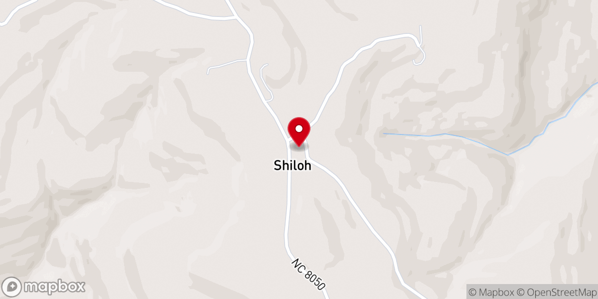 Map showing location of Shiloh United Baptist Church