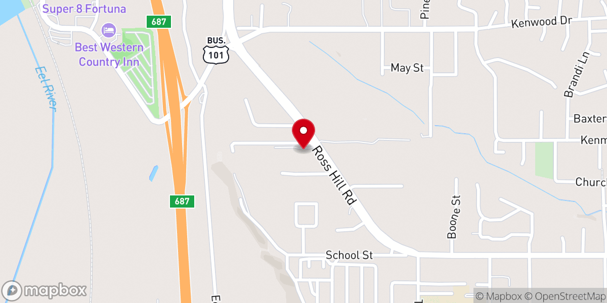 Map showing location of Fortuna Church of the Nazarene