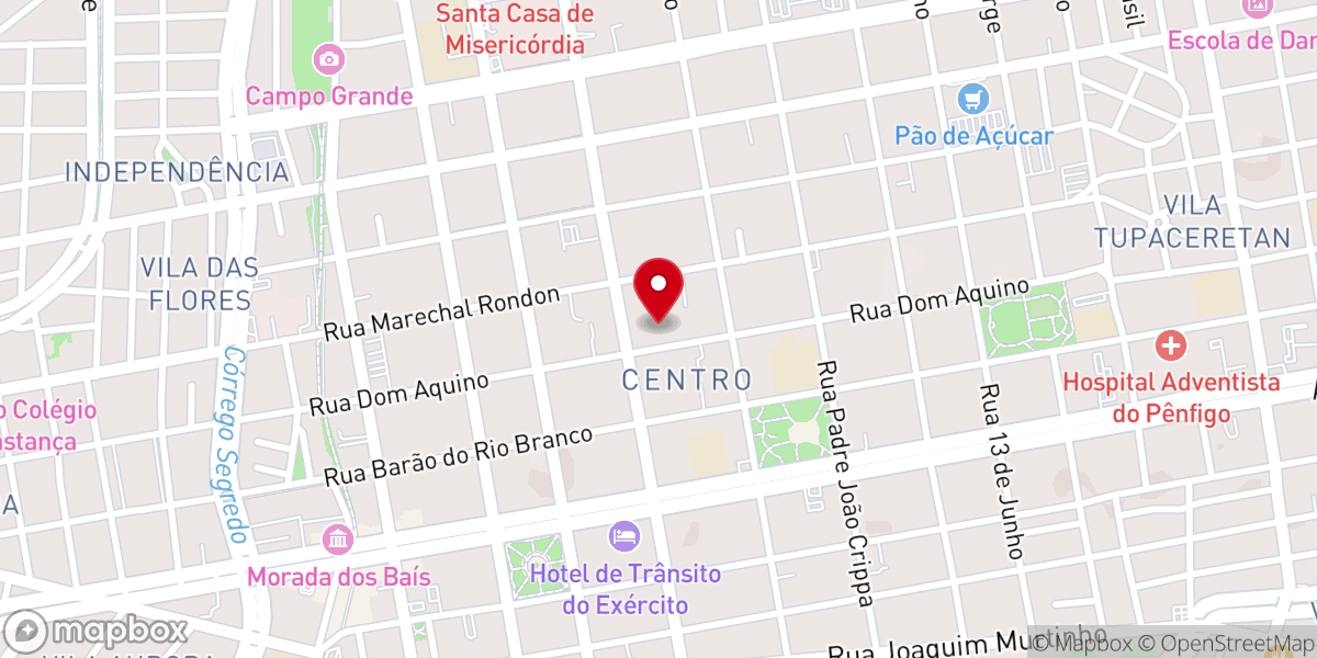 Map showing location of Igreja Presbiteriana Central de Campo Grande