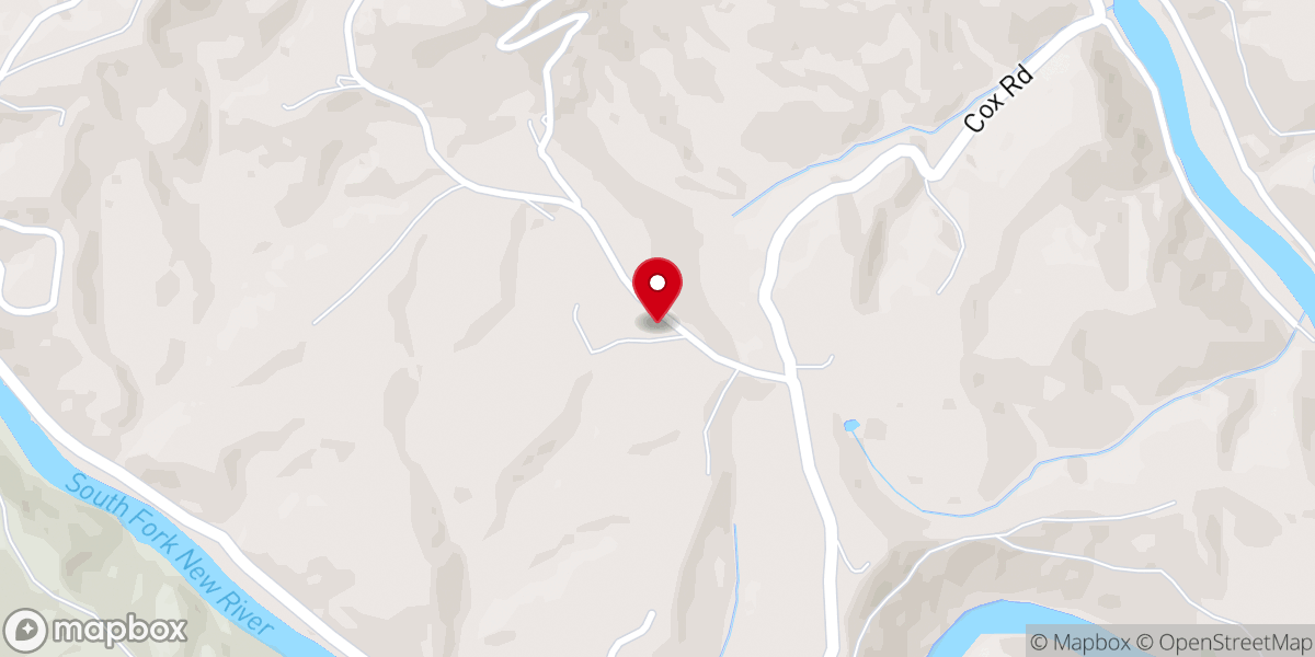 Map showing location of Round Knob Church