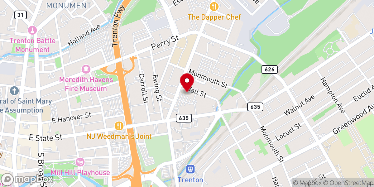 Map showing location of AG Church Trenton