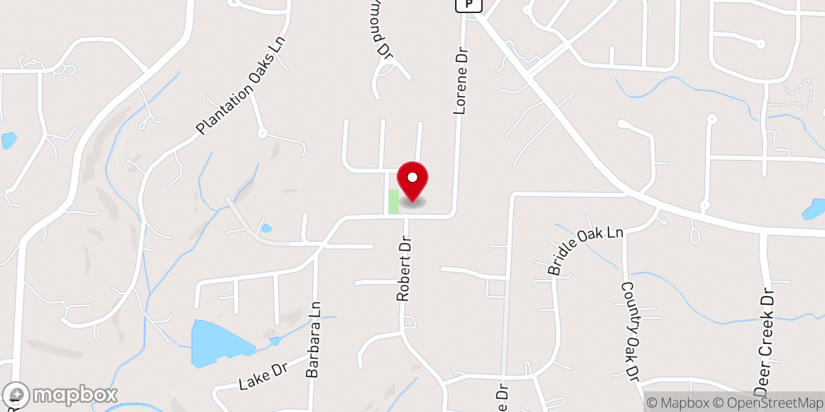 Map showing location of Lake Charles Bible Chapel