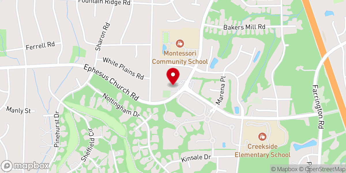 Map showing location of Jubilee Baptist Church