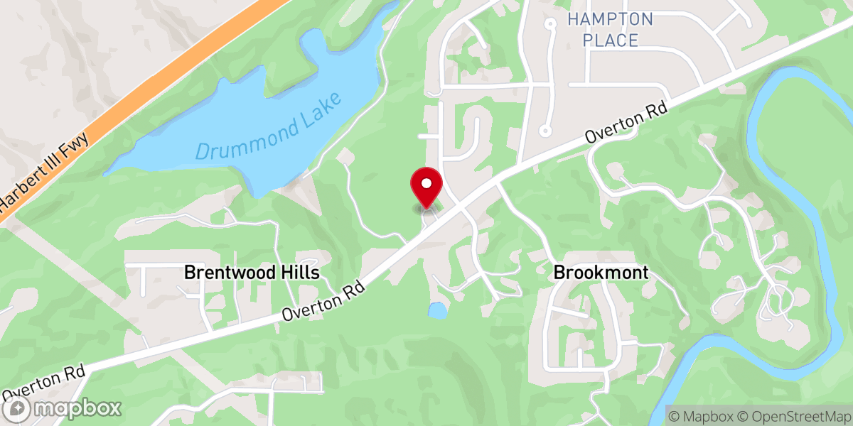 Map showing location of Overton Church