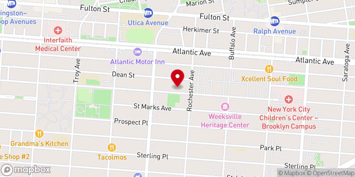 Map showing location of Berean Baptist Church