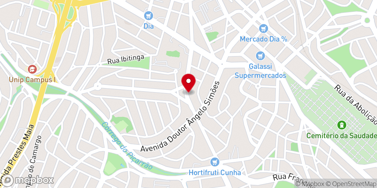 Map showing location of Comunidade Cristã Genuína de Campinas