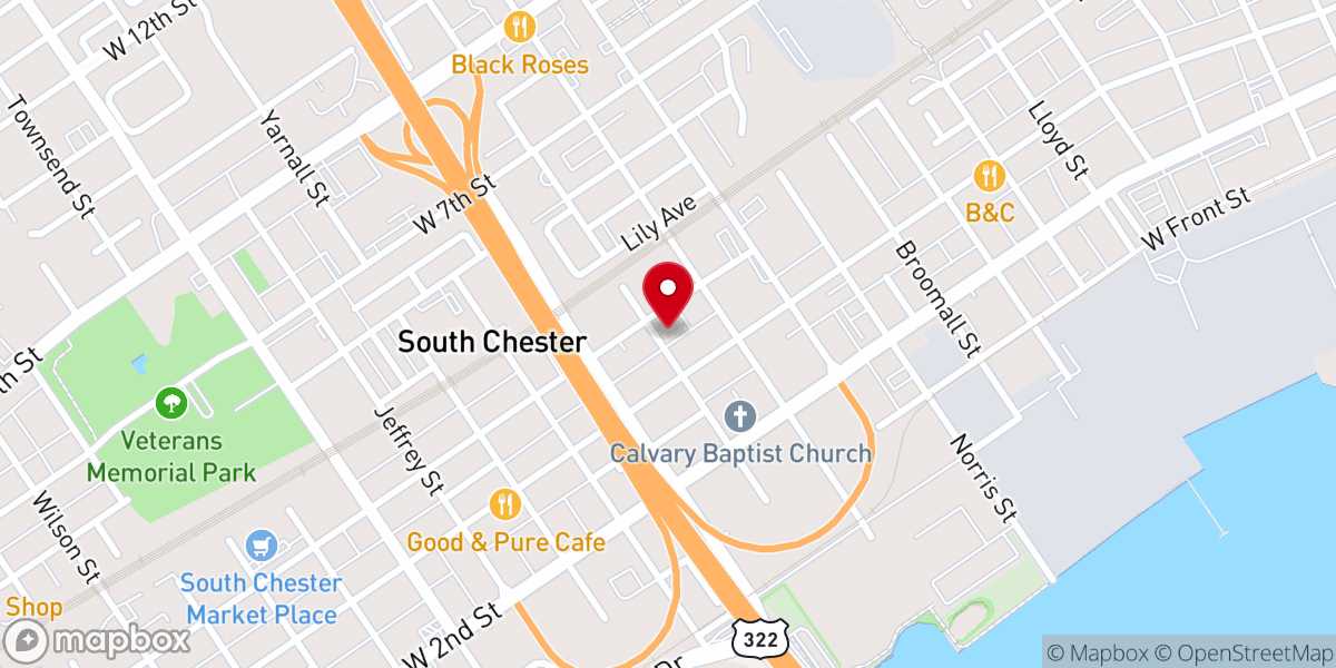 Map showing location of Saint Daniels United Methodist Church