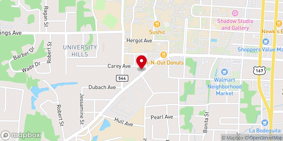 Map showing location of Joe & Roger Luffey Catholic Life Center