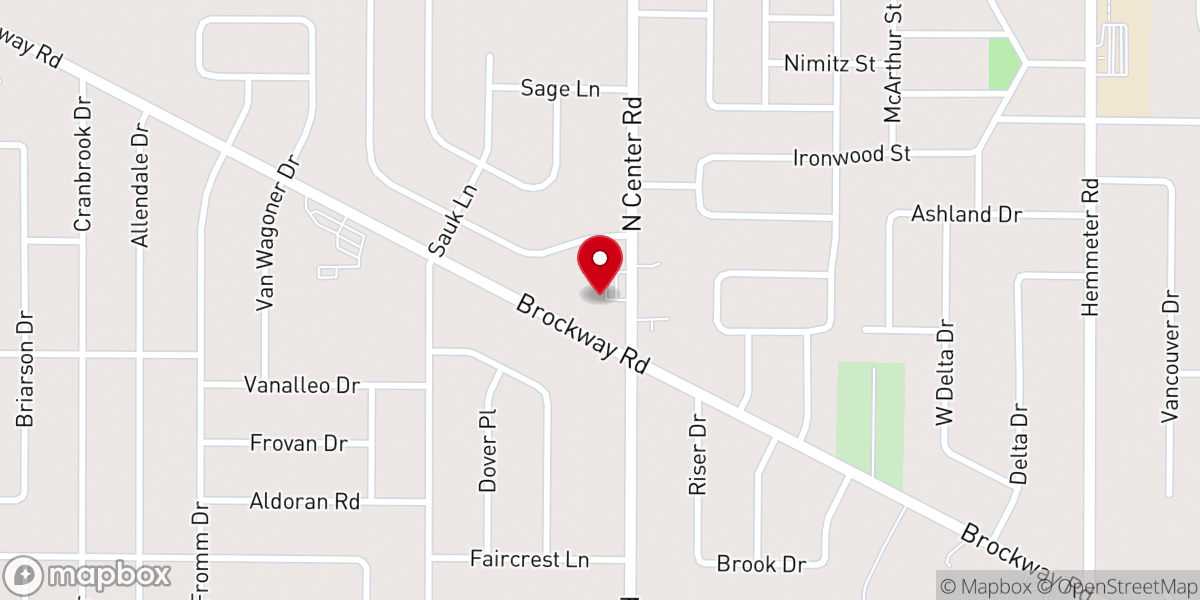 Map showing location of St Matthew's Episcopal Church