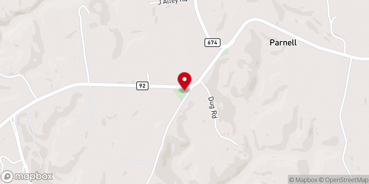 Map showing location of New Bethel Church