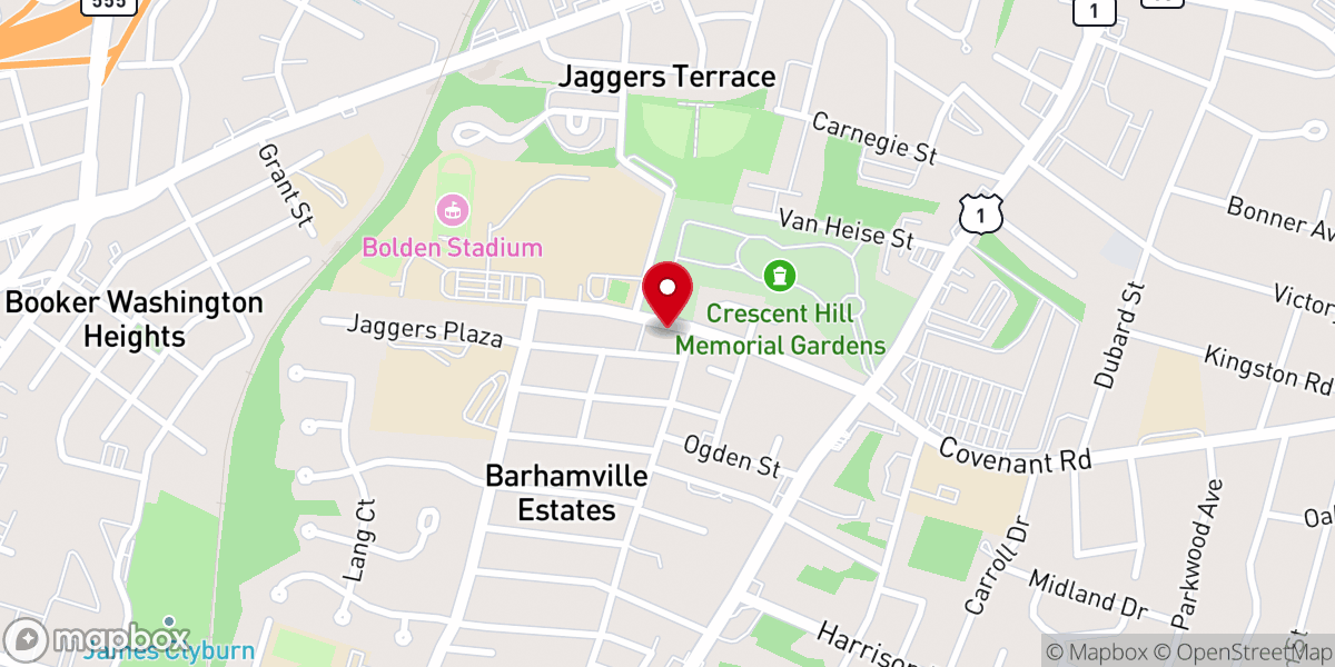 Map showing location of Union Baptist Church