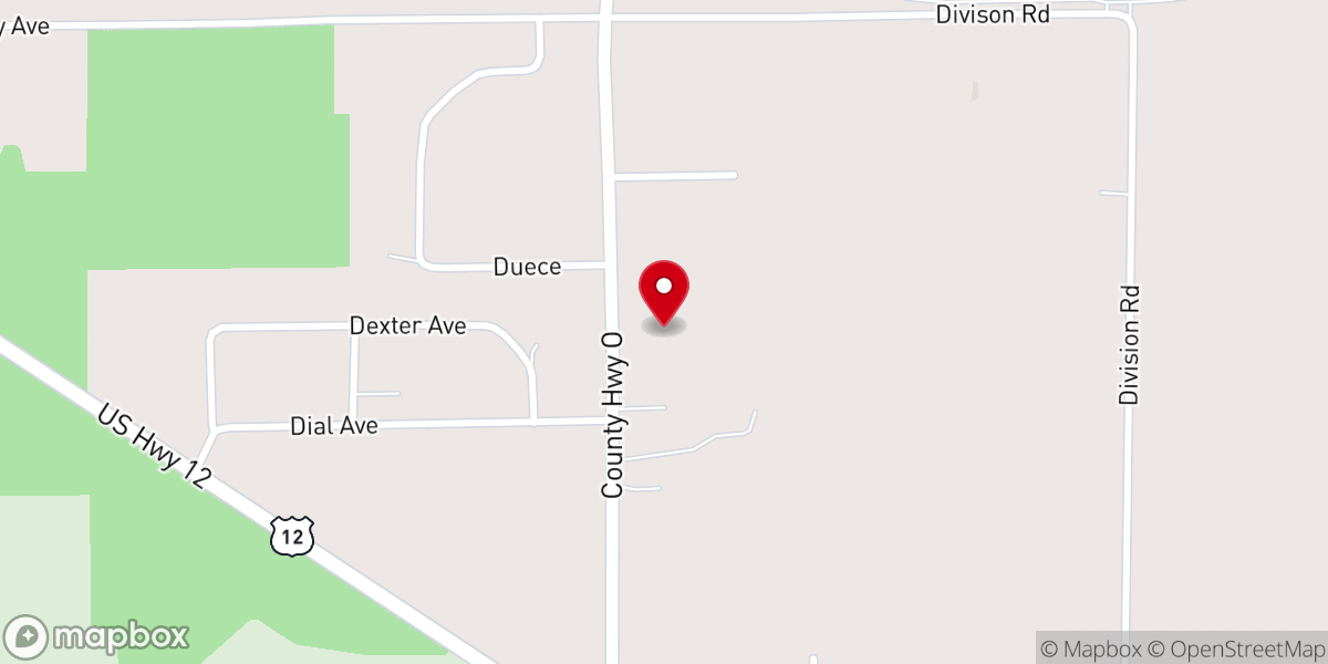 Map showing location of Open Door Baptist Church