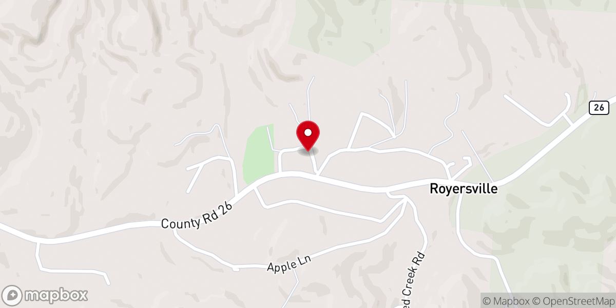 Map showing location of St Mary's of Pine Grove
