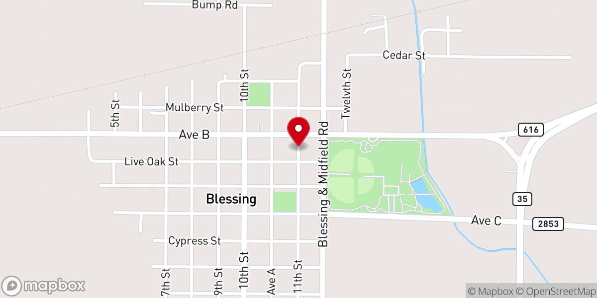 Map showing location of New Hope Ministries Church