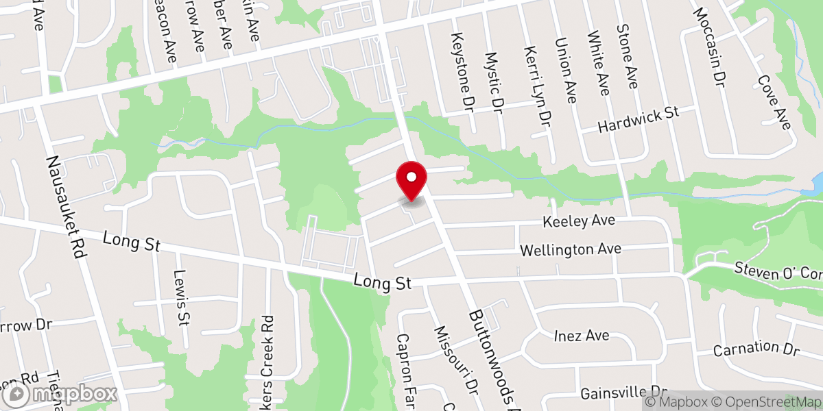 Map showing location of Buttonwoods Bible Chapel