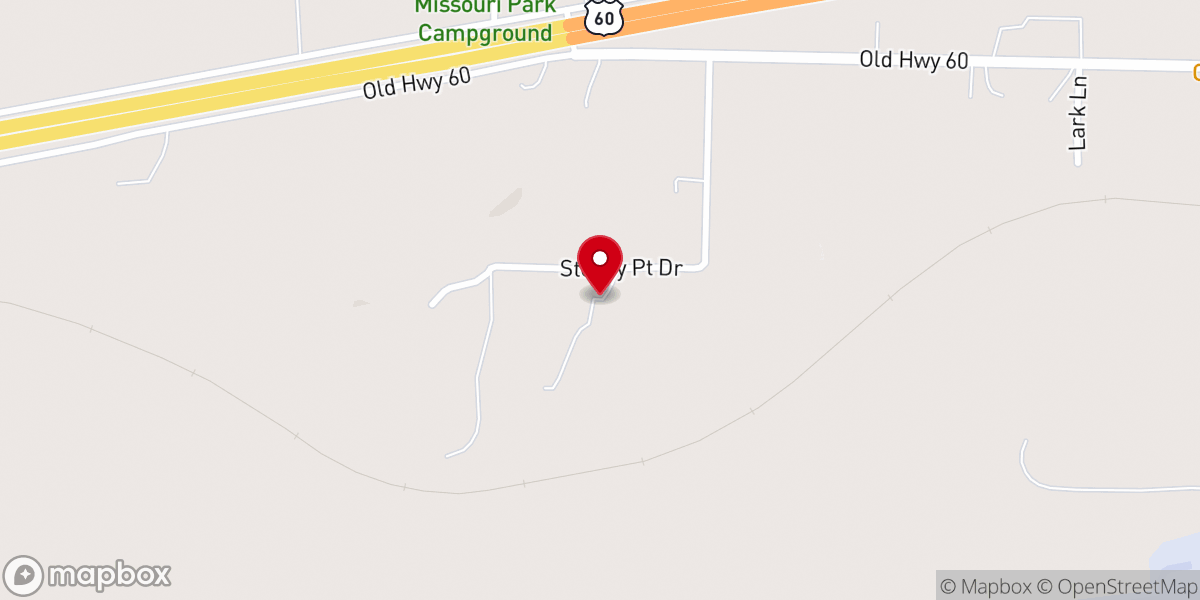 Map showing location of Stony Point Church