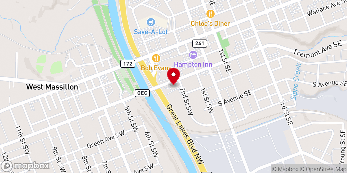 Map showing location of St James AME Zion Church