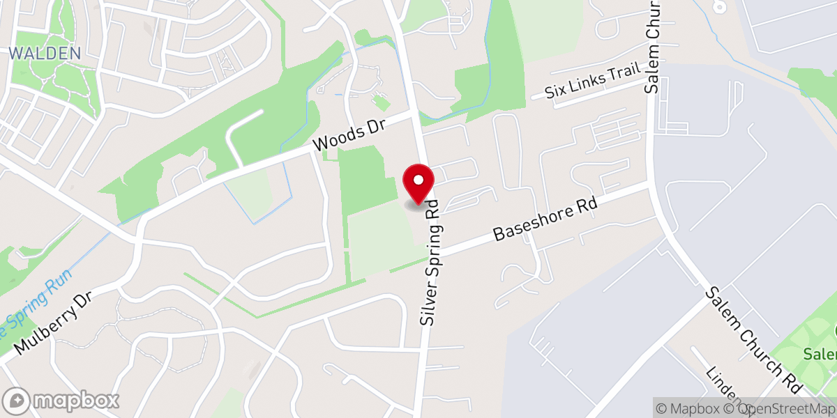 Map showing location of Grace Community Church