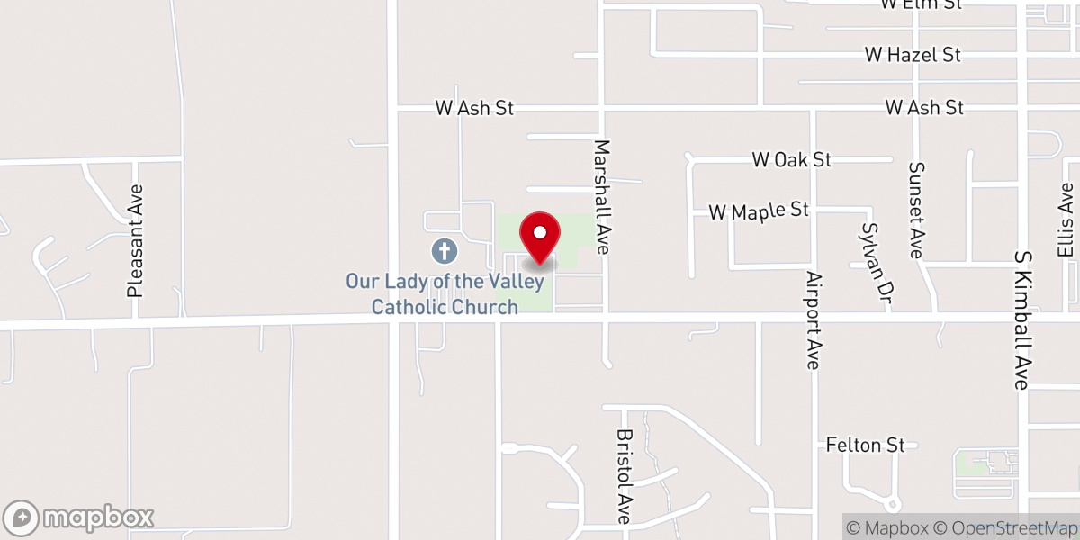 Map showing location of First Southern Baptist Church