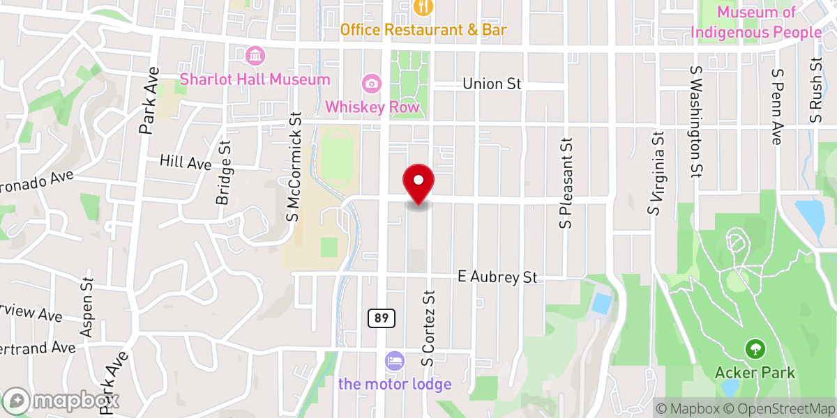 Map showing location of The Venue on Cortez