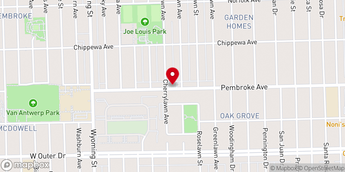 Map showing location of Berean Chapel