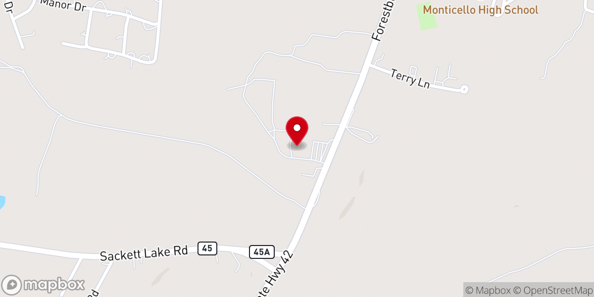 Map showing location of Mikva Goldberger Monticello
