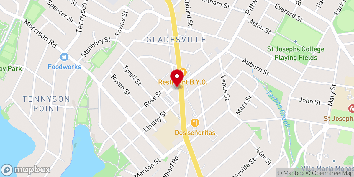 Map showing location of Christ Church Gladesville