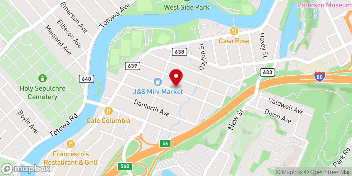 Map showing location of St. John the Baptist Serbian Orthodox Church